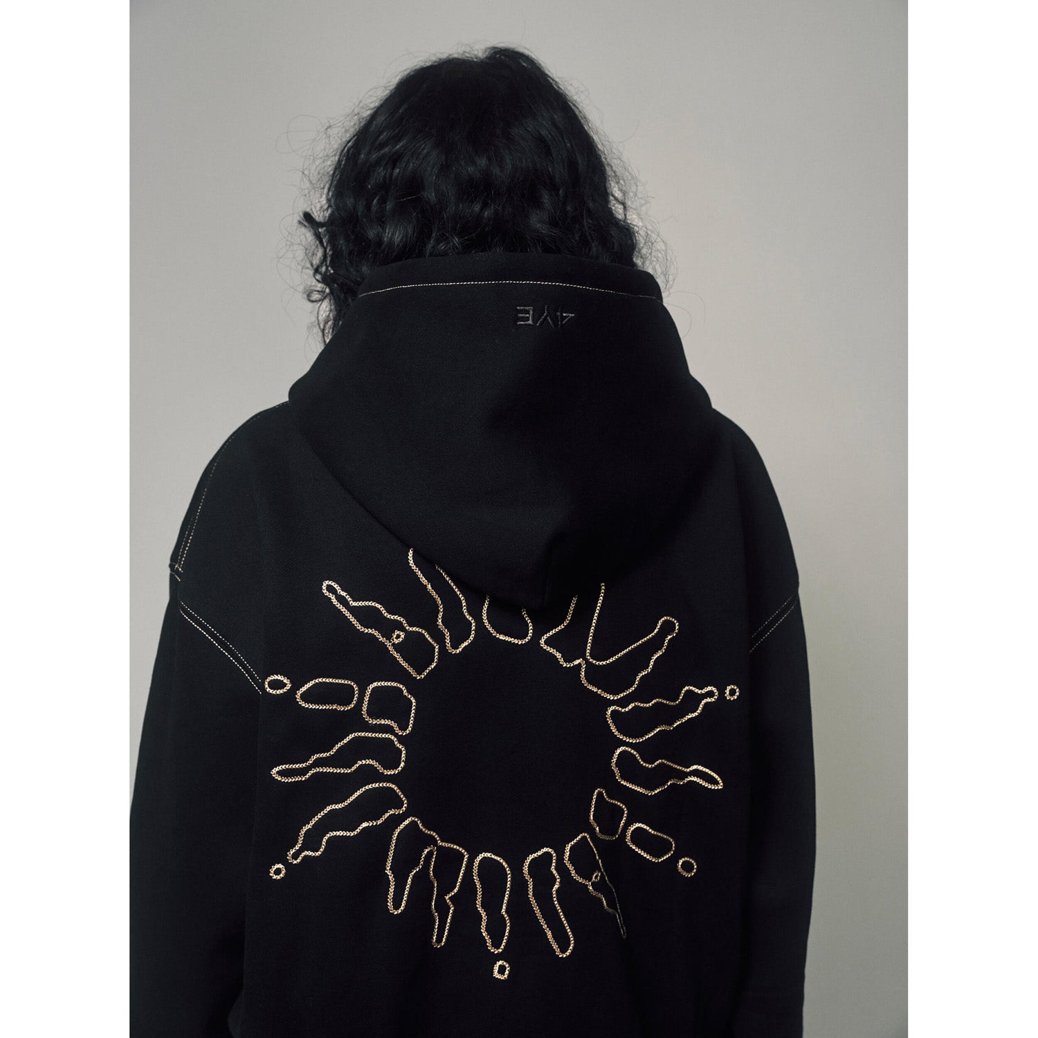 4YE Signature Zip Hoodie - Black/Gold