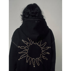 4YE Signature Zip Hoodie - Black/Gold