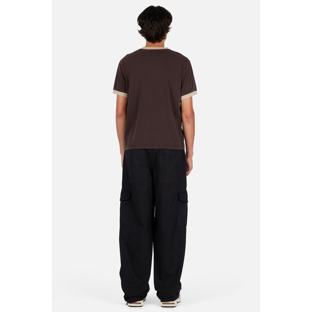 Dime Space Ringer T-Shirt Brown