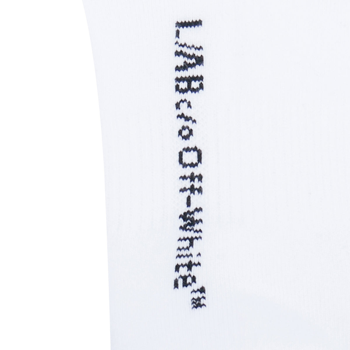 L/AB c/o Off-White Stripes Diags Below the Calf Quarter Socks White - 3PK