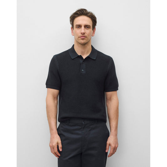 Reigning Champ Supima Mesh Cruise Polo Black