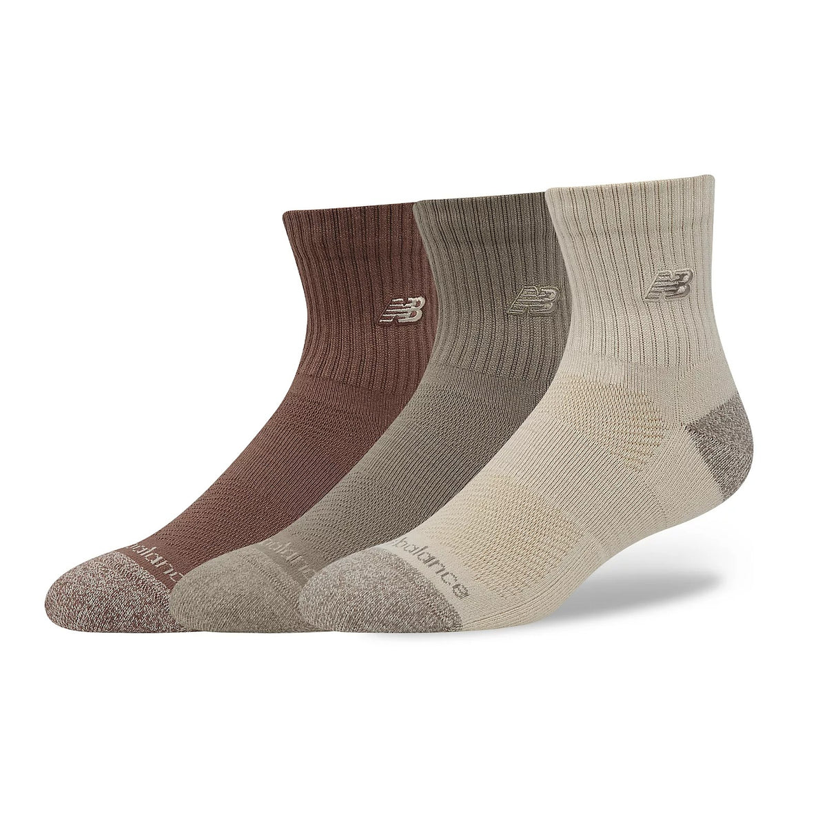 New Balance Active Premium QTR 3 Socks Pack Linen with Arid Stone Main image