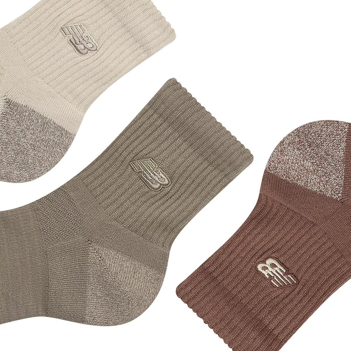 New Balance Active Premium QTR 3 Socks Pack Linen with Arid Stone