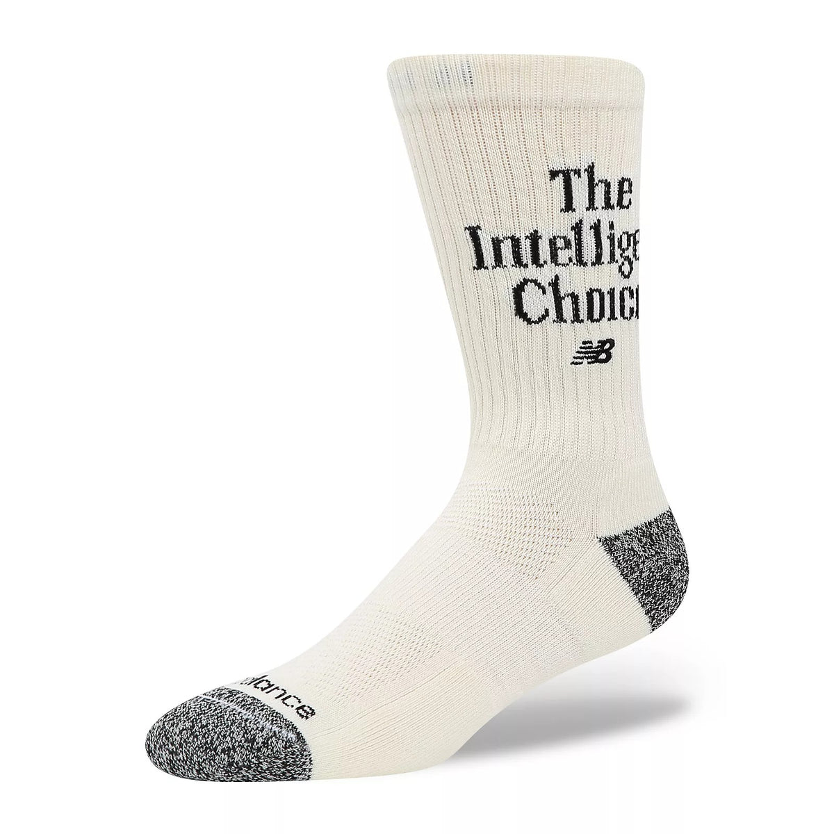 New Balance Active Premium Graphic Crew Socks 1 Pair Sea Salt