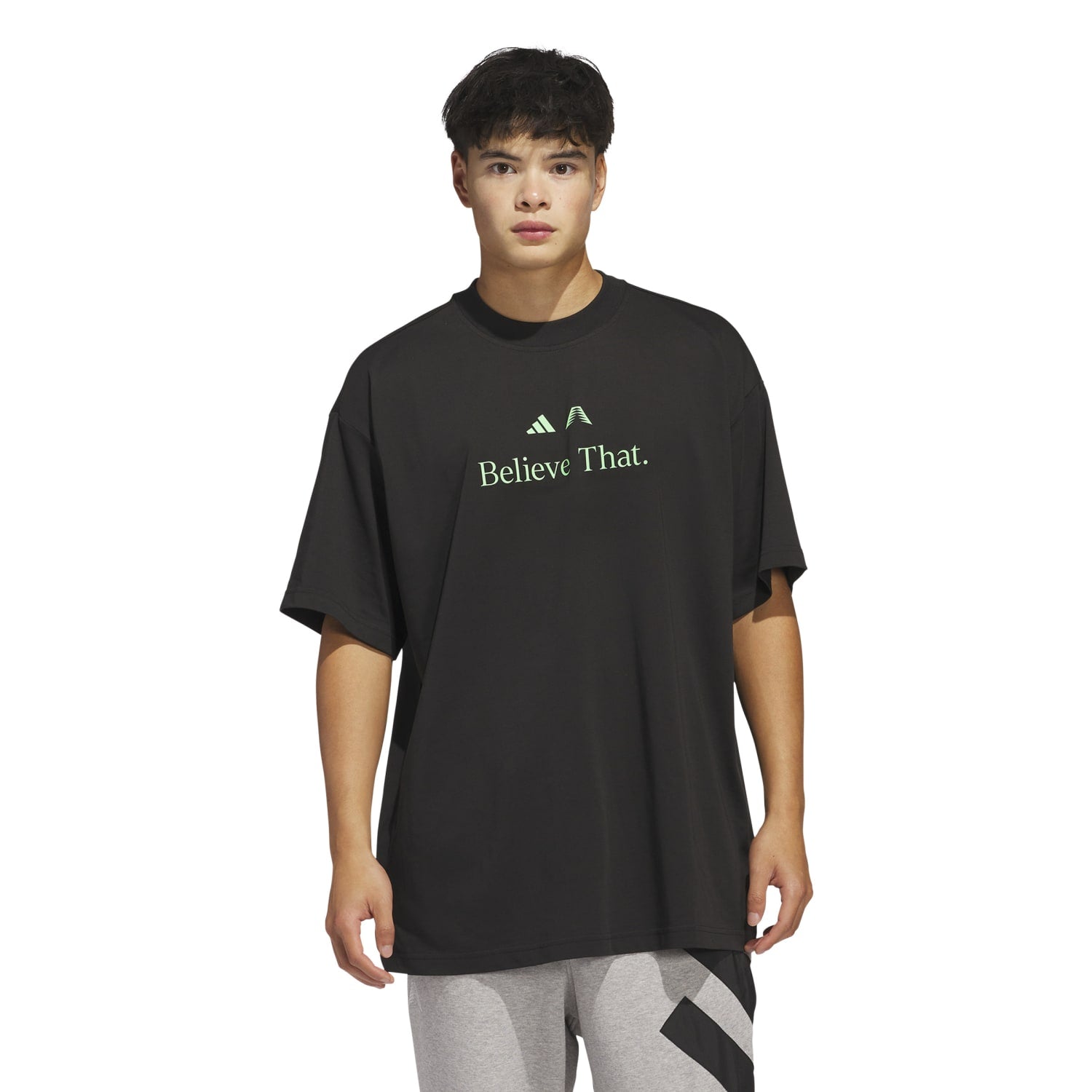Adidas Ant Believe Tee Anthony Edwards Black Green JW4291 Secondary image