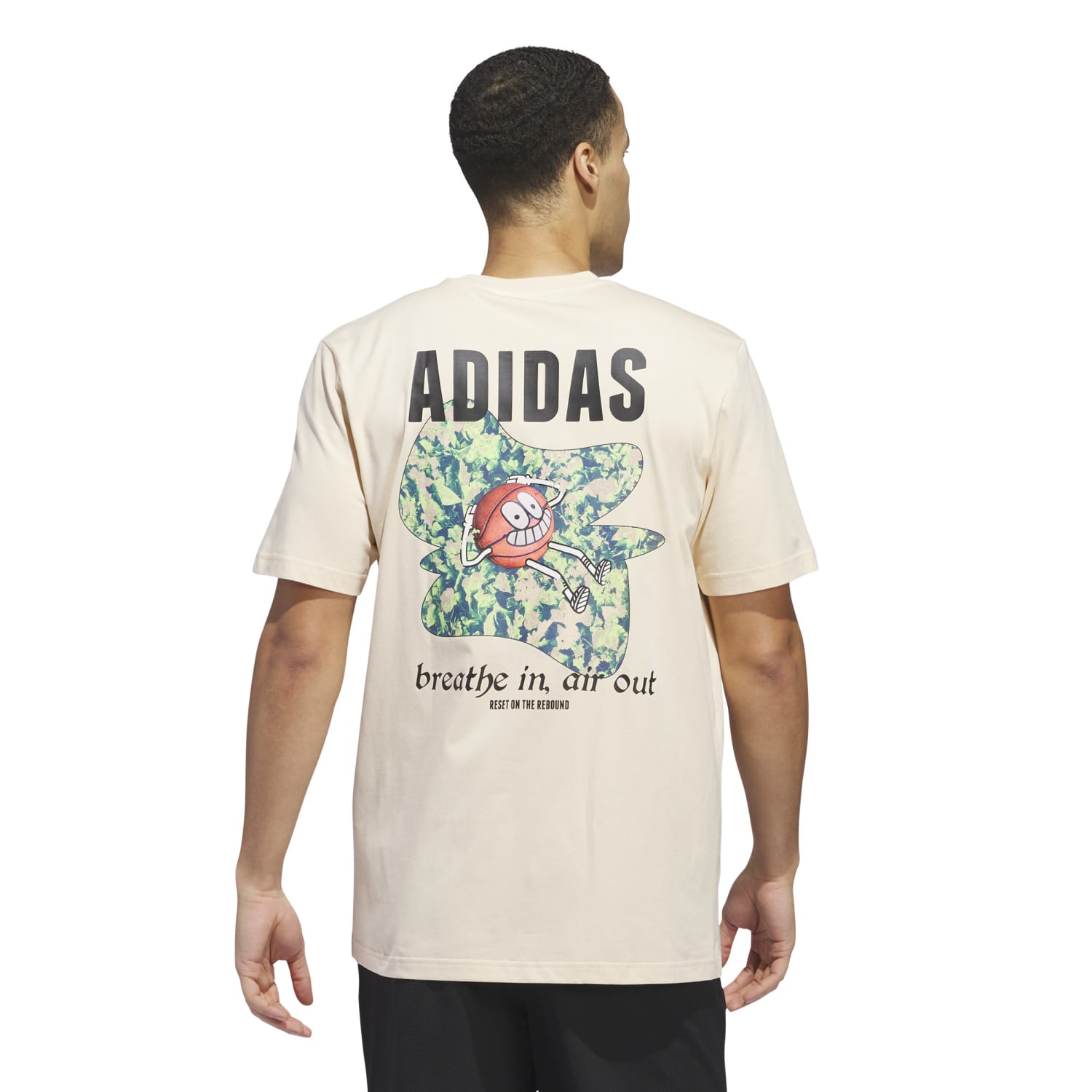 Adidas Basketball Men Lil Stripe Photoreal Graphic Tee Pink IN6384 Secondary image