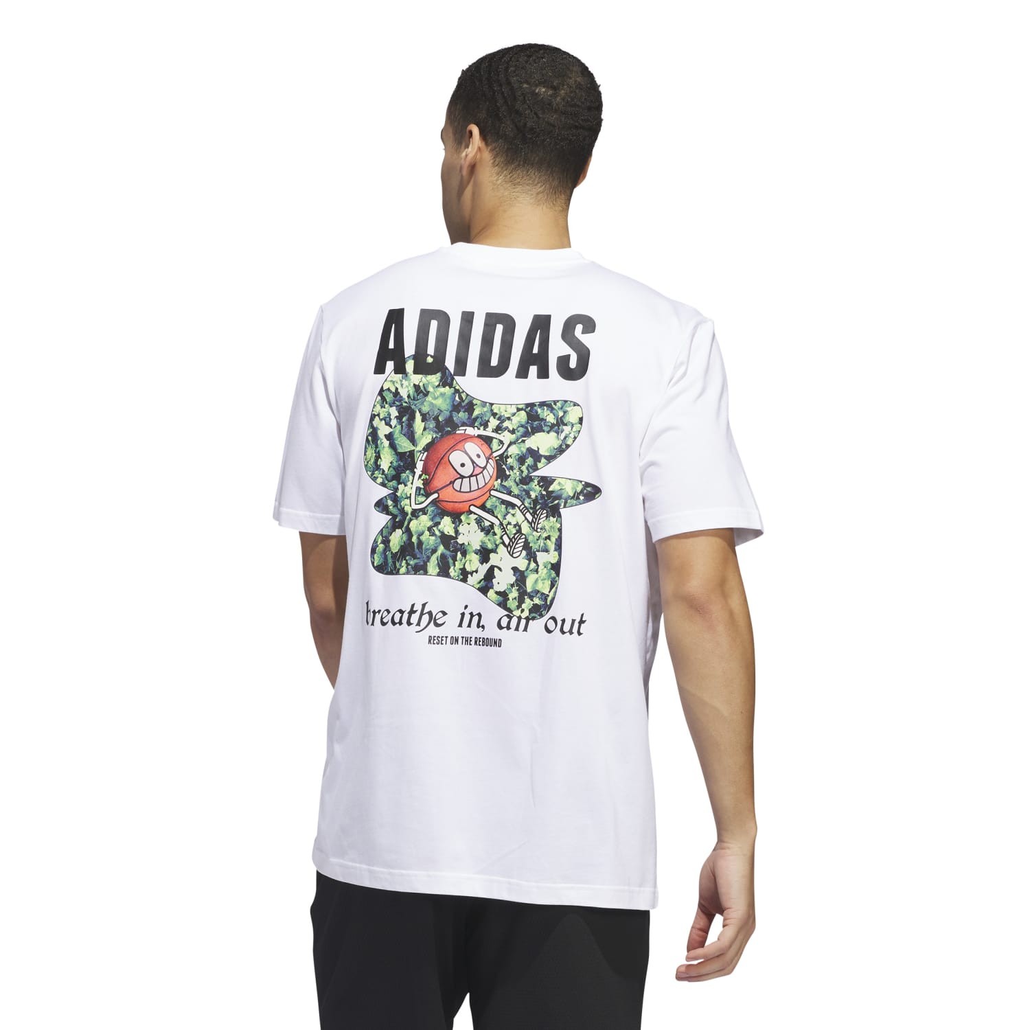 Adidas Basketball Men Lil Stripe Photoreal Graphic Tee White IN6376 Secondary image