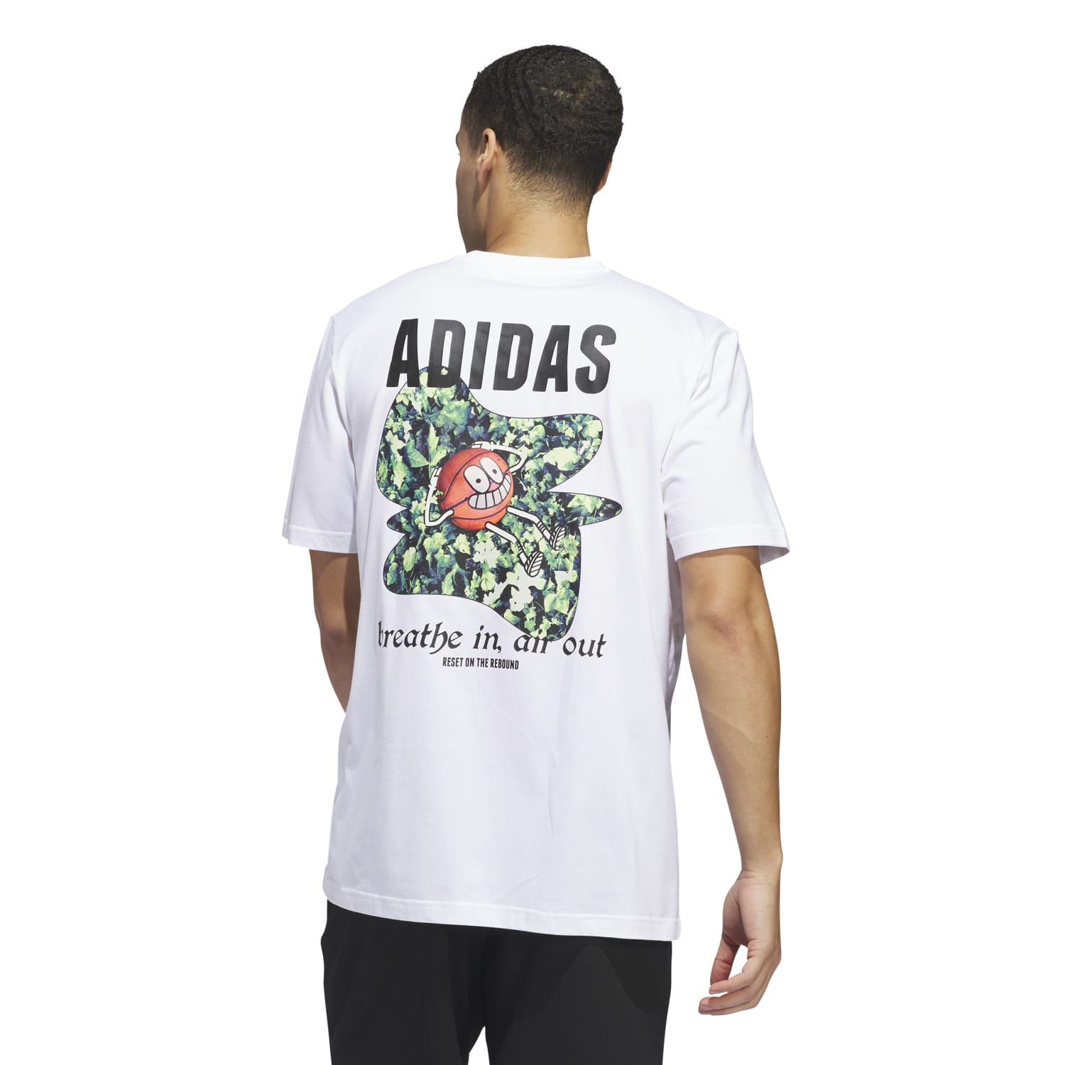 adidas basketball men lil stripe photoreal graphic tee white in6376 695