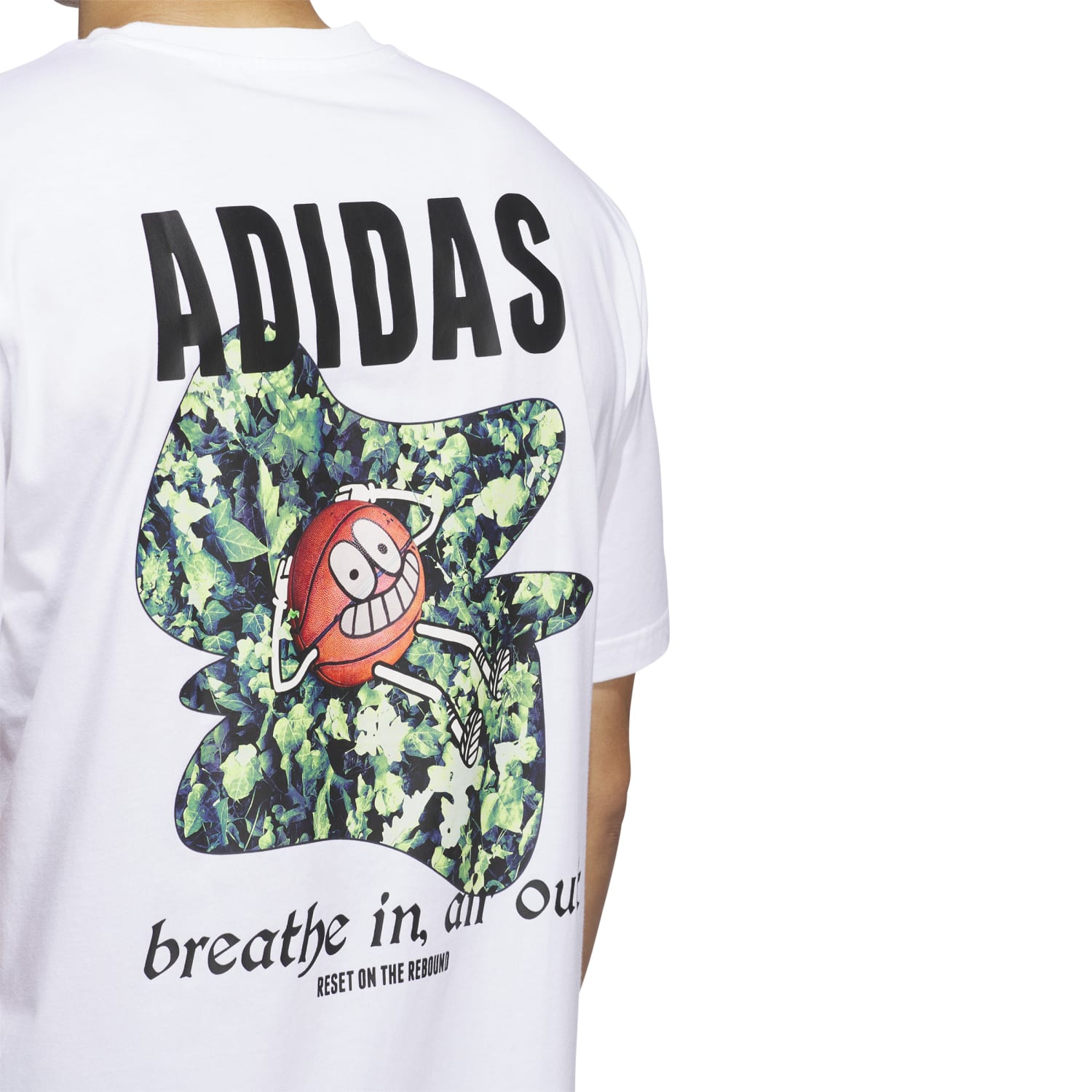 adidas basketball men lil stripe photoreal graphic tee white in6376 705