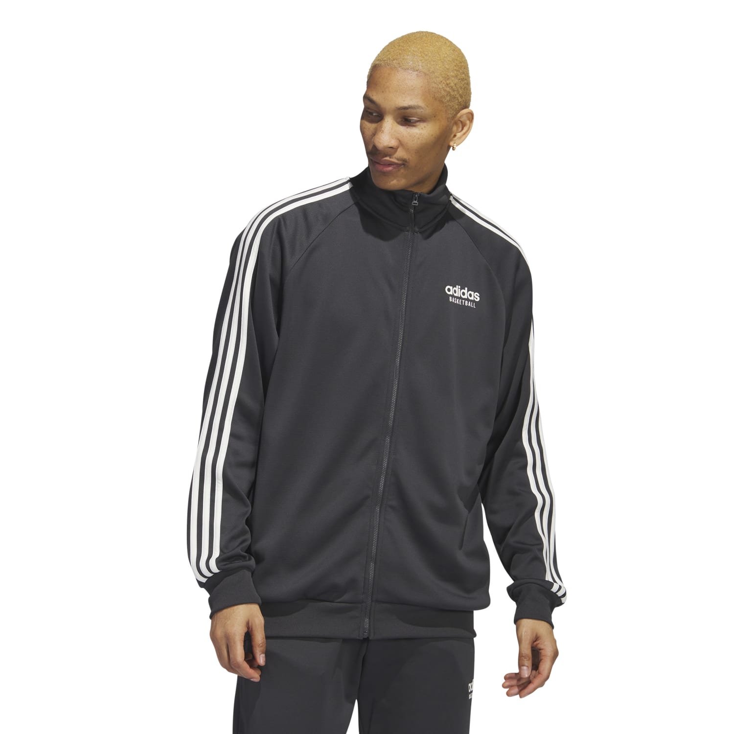 Adidas Basketball Men Select Jacket Grey IL2189 Secondary image