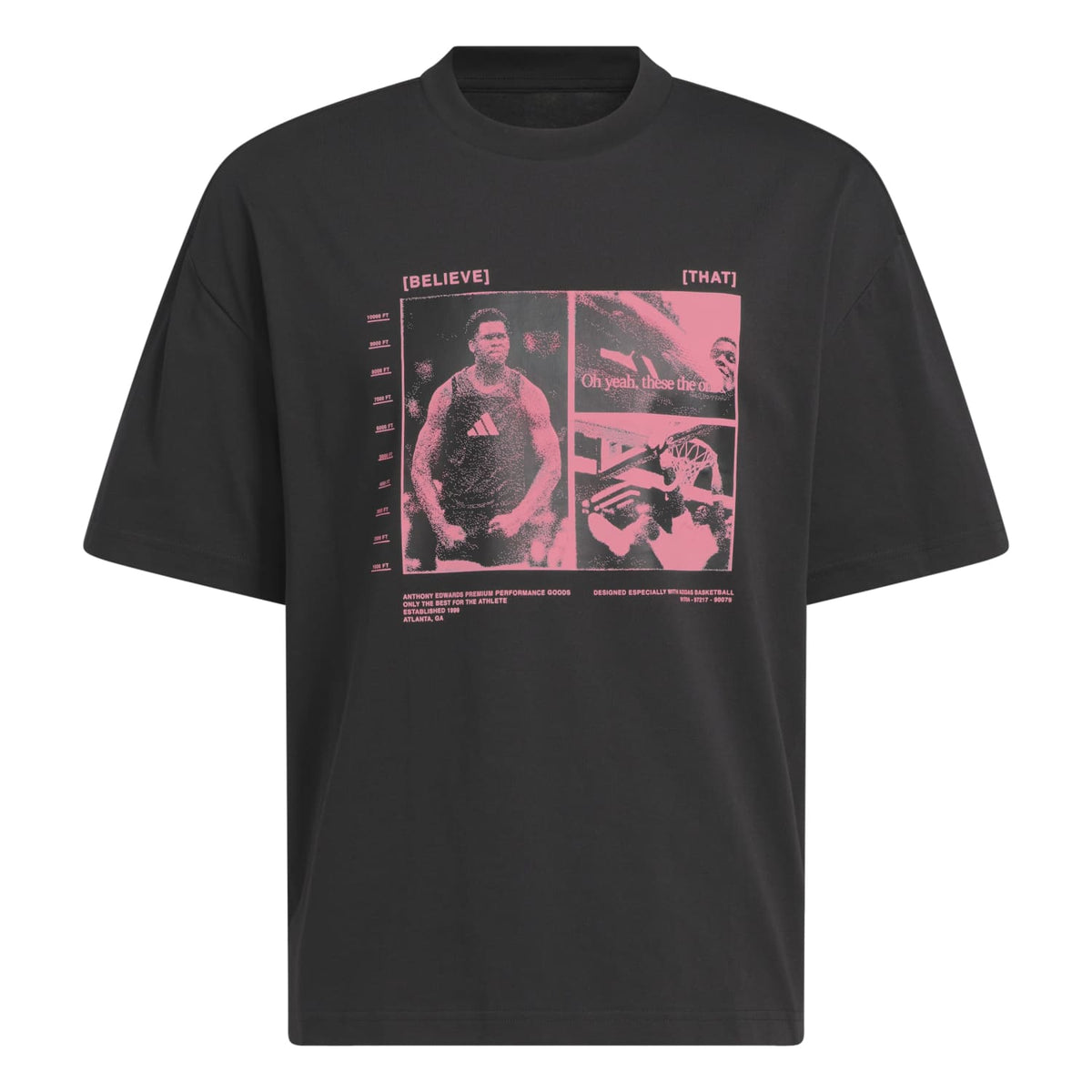 Adidas Men Anthony Edwards Tee Black - T-SHIRTS - Canada Main image