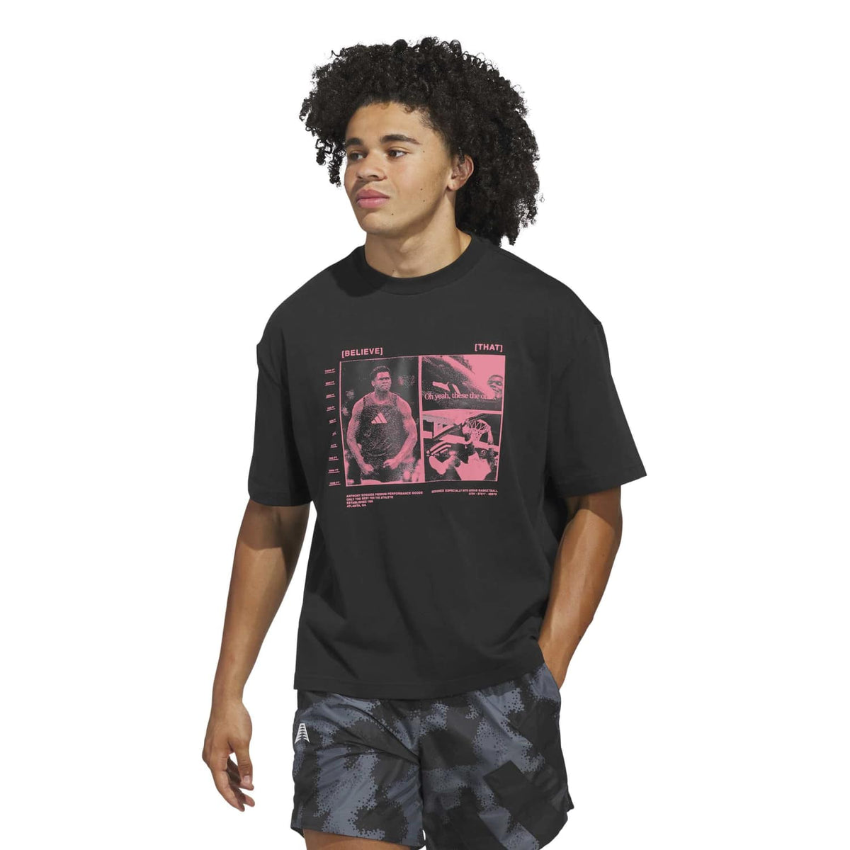 Adidas Men Anthony Edwards Tee Black - T-SHIRTS - Canada