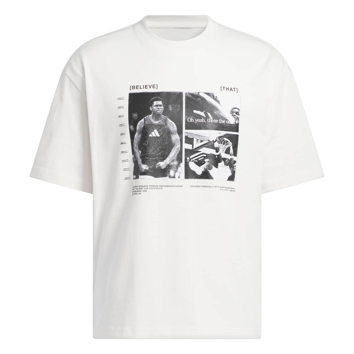 Adidas Men Anthony Edwards Tee White - T-SHIRTS - Canada