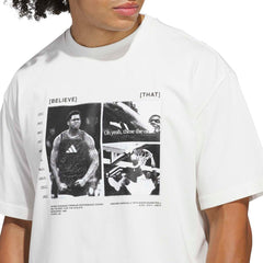 Adidas Men Anthony Edwards Tee White - T-SHIRTS - Canada
