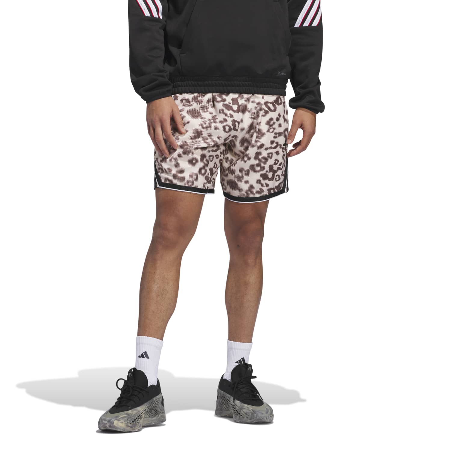 Adidas Men Crazy Lite Allover Print Shorts Beige Secondary image