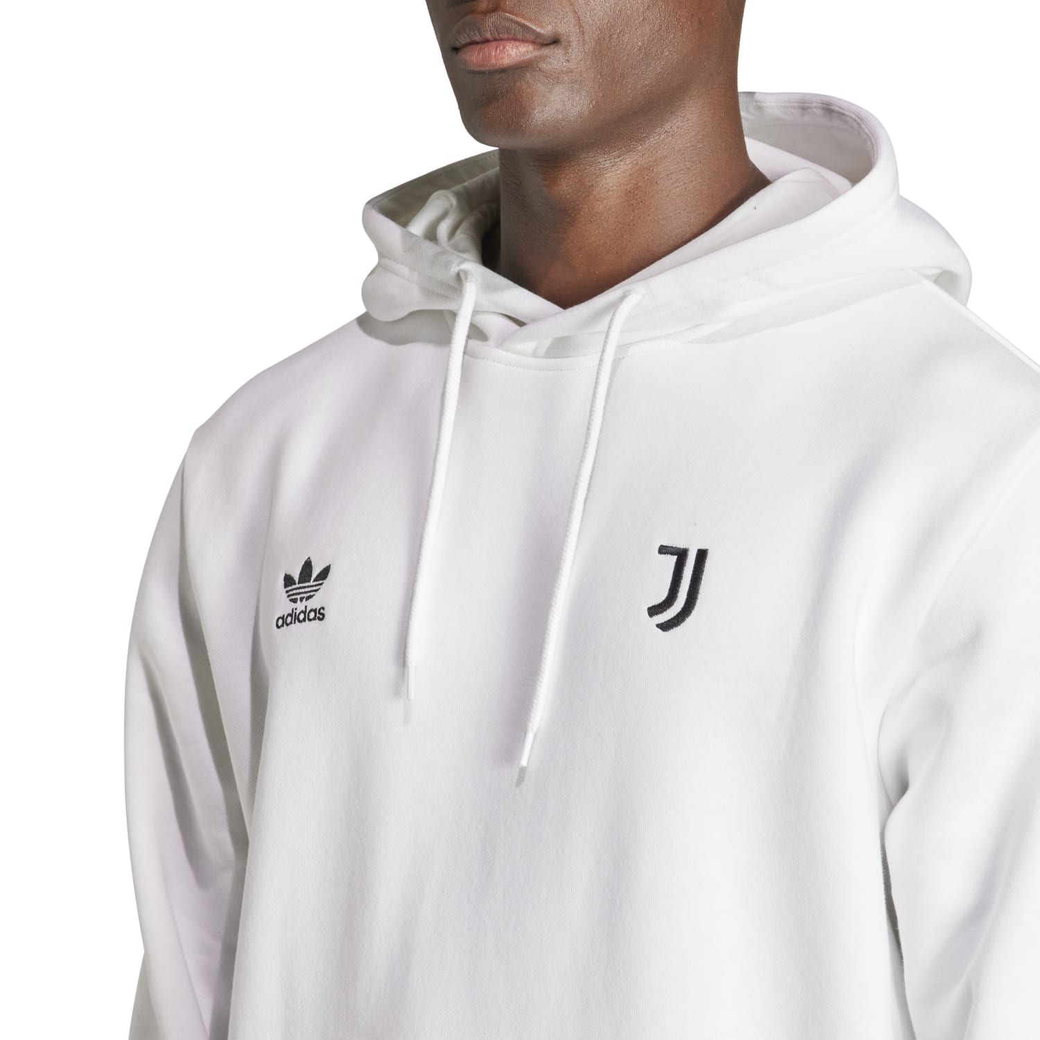 adidas men juventus essentials trefoil hoodie white il1041 279