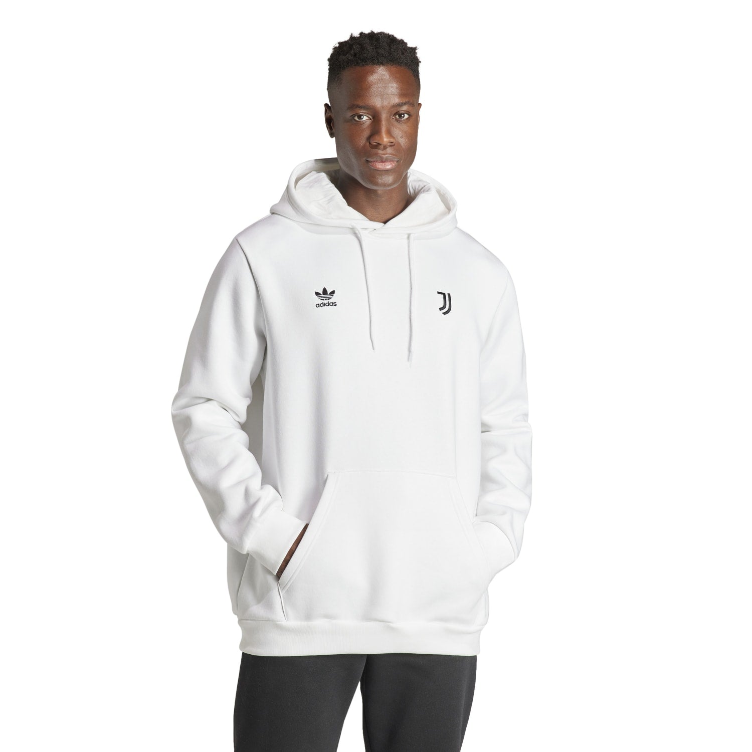 Adidas Men Juventus Essentials Trefoil Hoodie White IL1041 Secondary image