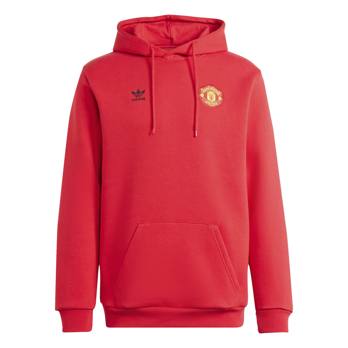 Adidas Men Manchester United Essentials Trefoil Hoodie Red IK8706 - SWEATERS - Canada