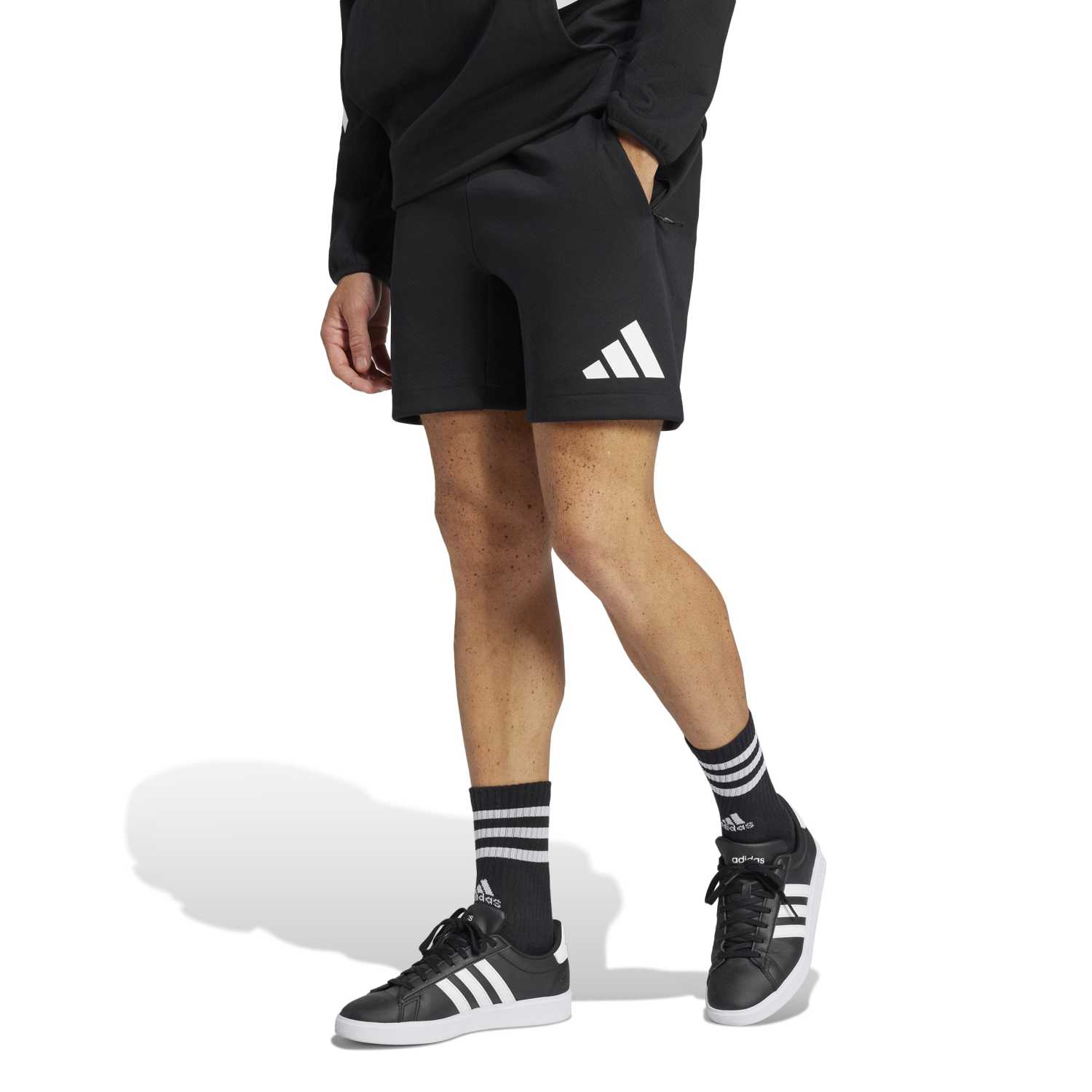 Adidas Men Z.N.E. Shorts Black White - SHORTS - Canada