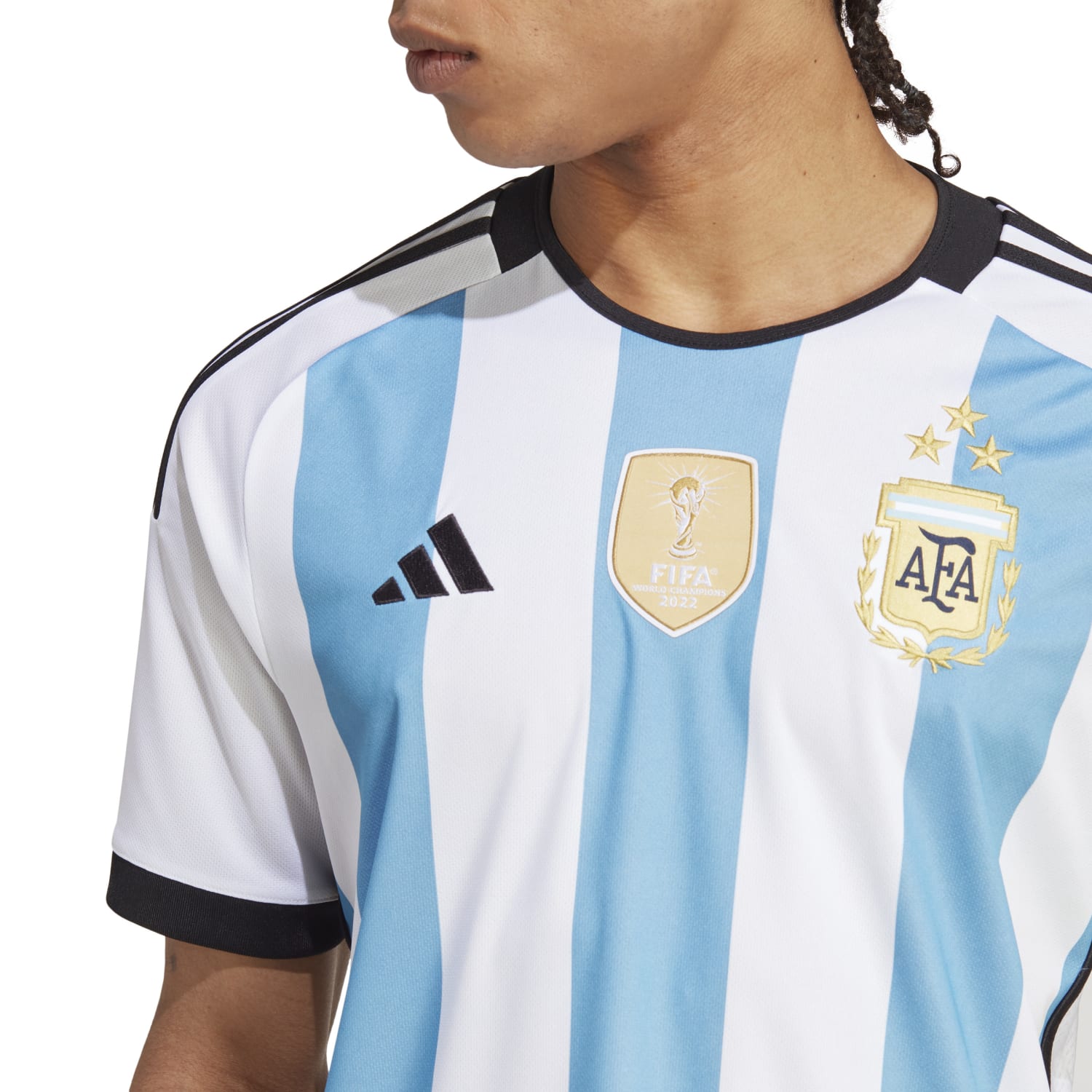 Adidas Mens Argentina 22 World Cup Champions Winners Home Soccer Jersey IB3597 - T-SHIRTS - Canada