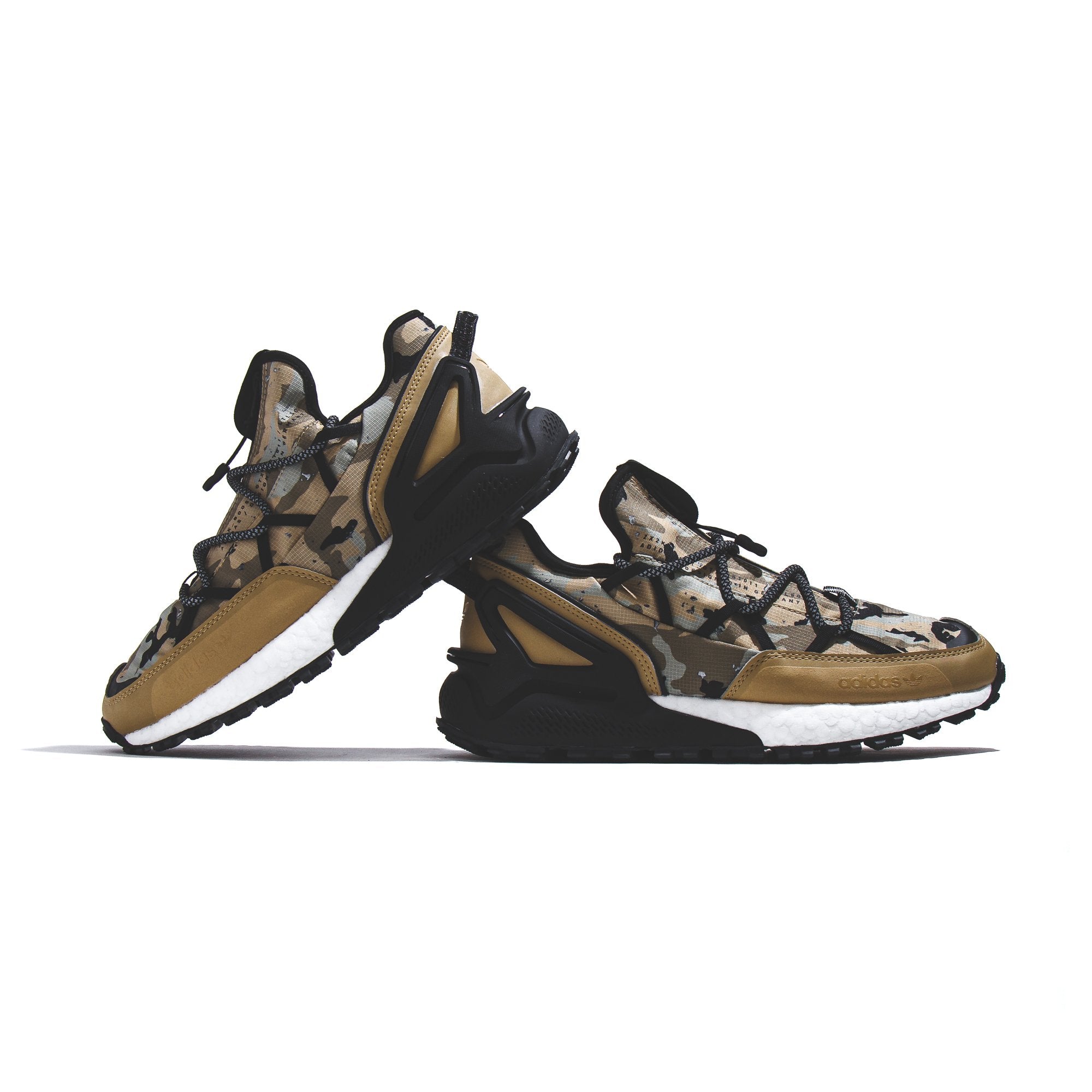 Adidas Originals Men ZX 2K Boost Utility Goretex Beige Black H05319 - FOOTWEAR - Canada