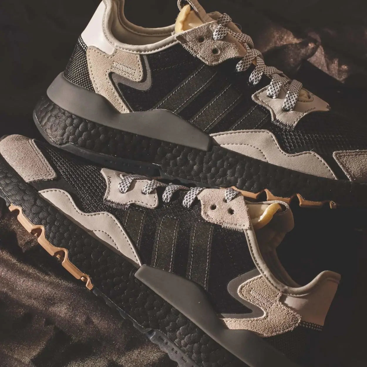 adidas Originals Nite Jogger BOOST in Carbon/Core-Black & Cloud-White - (BD7933/CG5950)