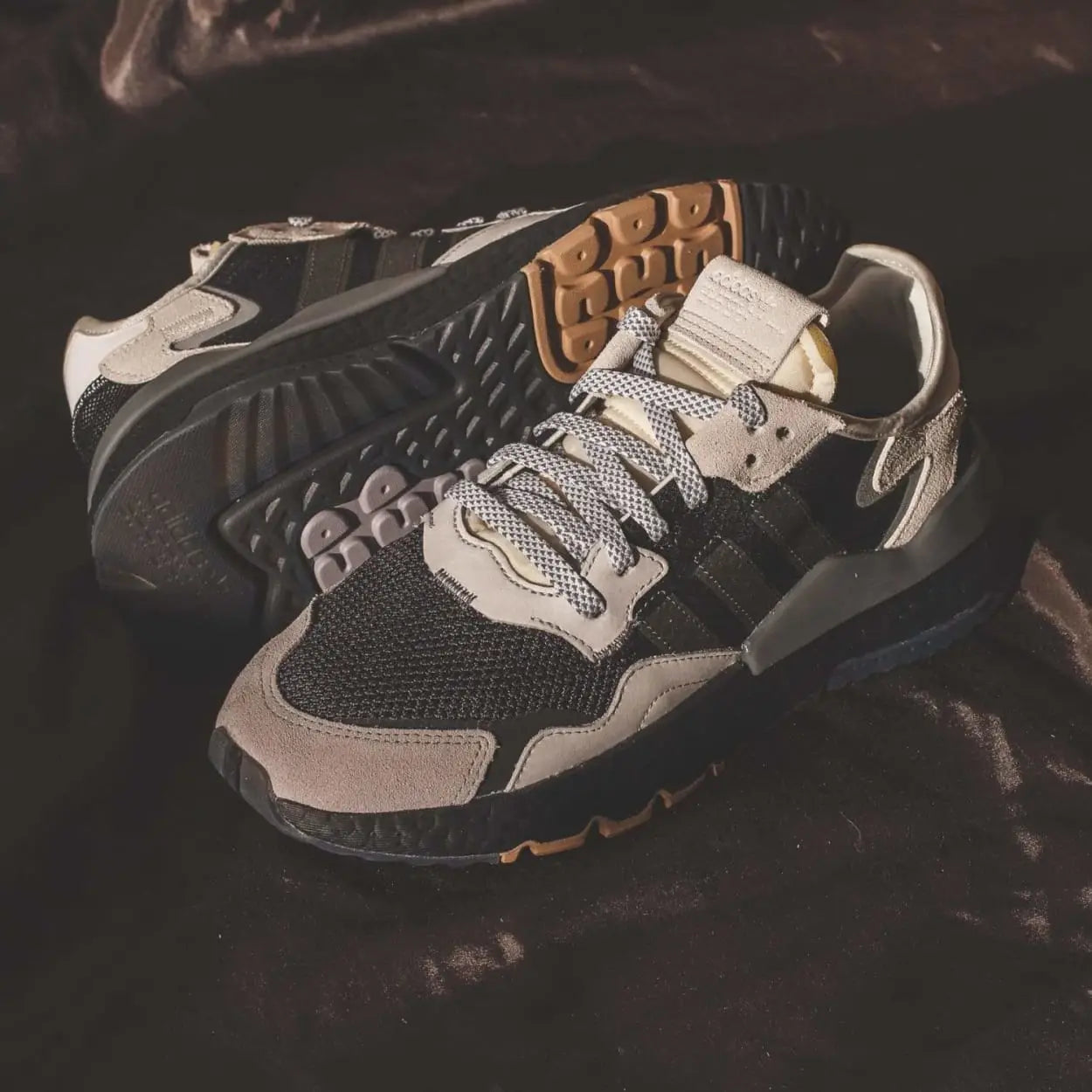 adidas Originals Nite Jogger BOOST in Carbon/Core-Black & Cloud-White - (BD7933/CG5950)