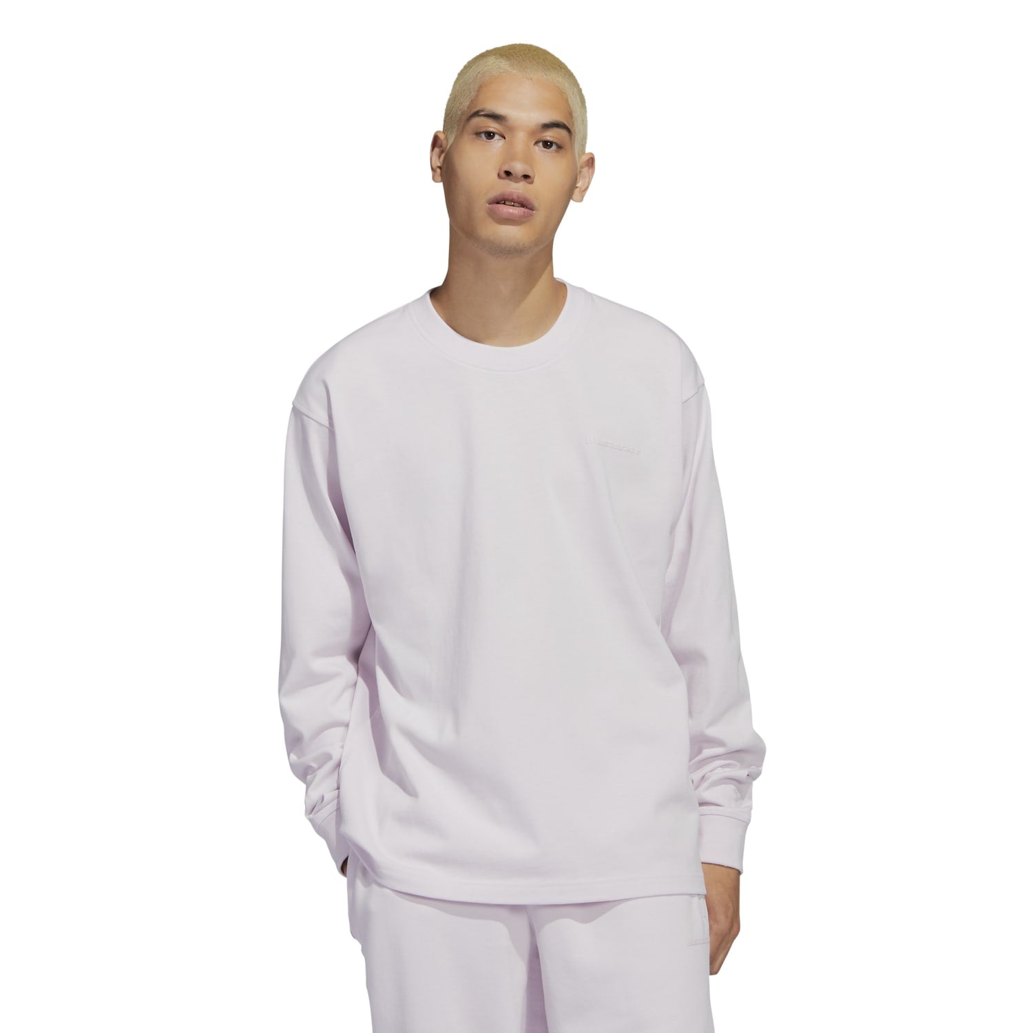 adidas originals unisex pw pharrell williams humanrace basics long sleeve tee almost pink hn3436 319