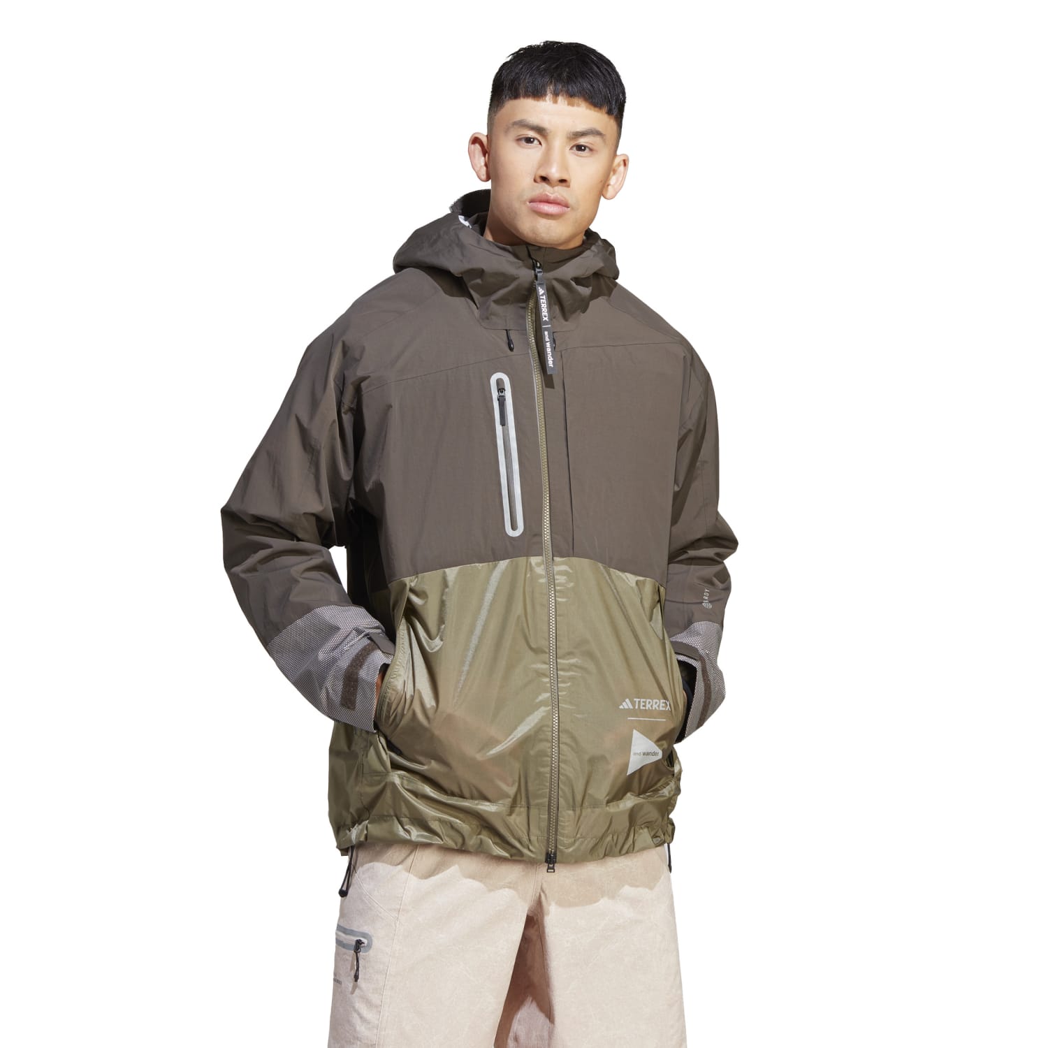 Adidas Outdoor Men XPL AWD Rain Jacket Shadow Olive HR7147 Secondary image