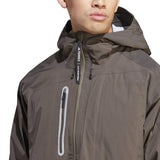 adidas outdoor men xpl awd rain jacket shadow olive hr7147 717 compact