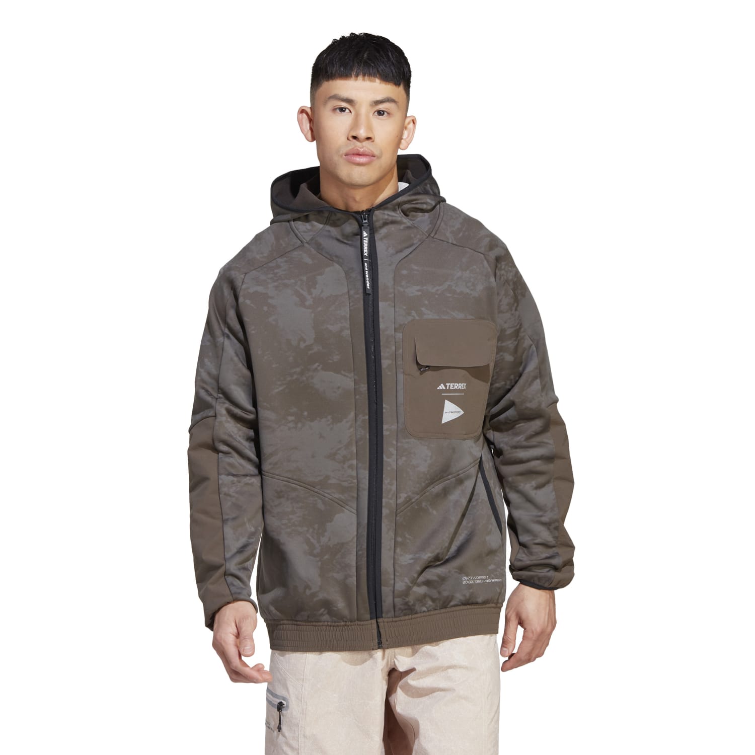 Adidas Terrex Outdoor Men And Wander AWD Mid Jacket Shadow Olive HR7140 Secondary image