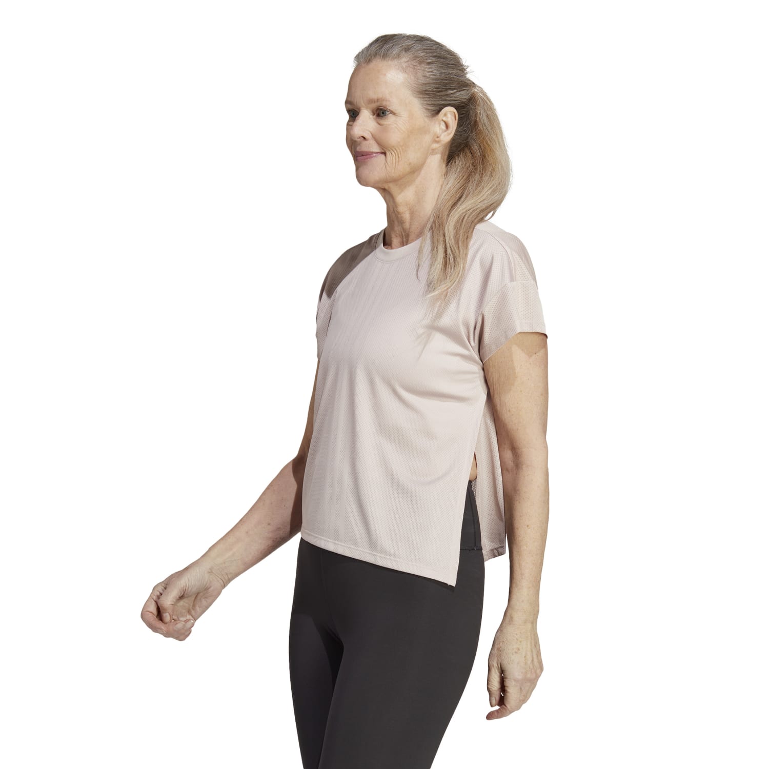 Adidas Training Women HIIT AEROREADY Quickburn Training Tee Wonder Taupe HY5412 Secondary image