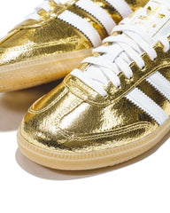 Adidas Women Samba OG Gold Metallic Cracked Leather KI5719 - FOOTWEAR - Canada