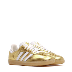 Adidas Women Samba OG Gold Metallic Cracked Leather KI5719 - FOOTWEAR - Canada