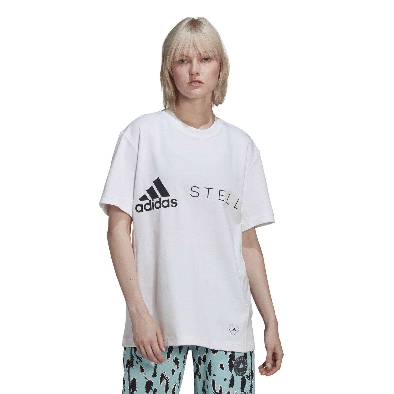 Adidas Women Stella McCartney Logo Tee White HB7401 Secondary image
