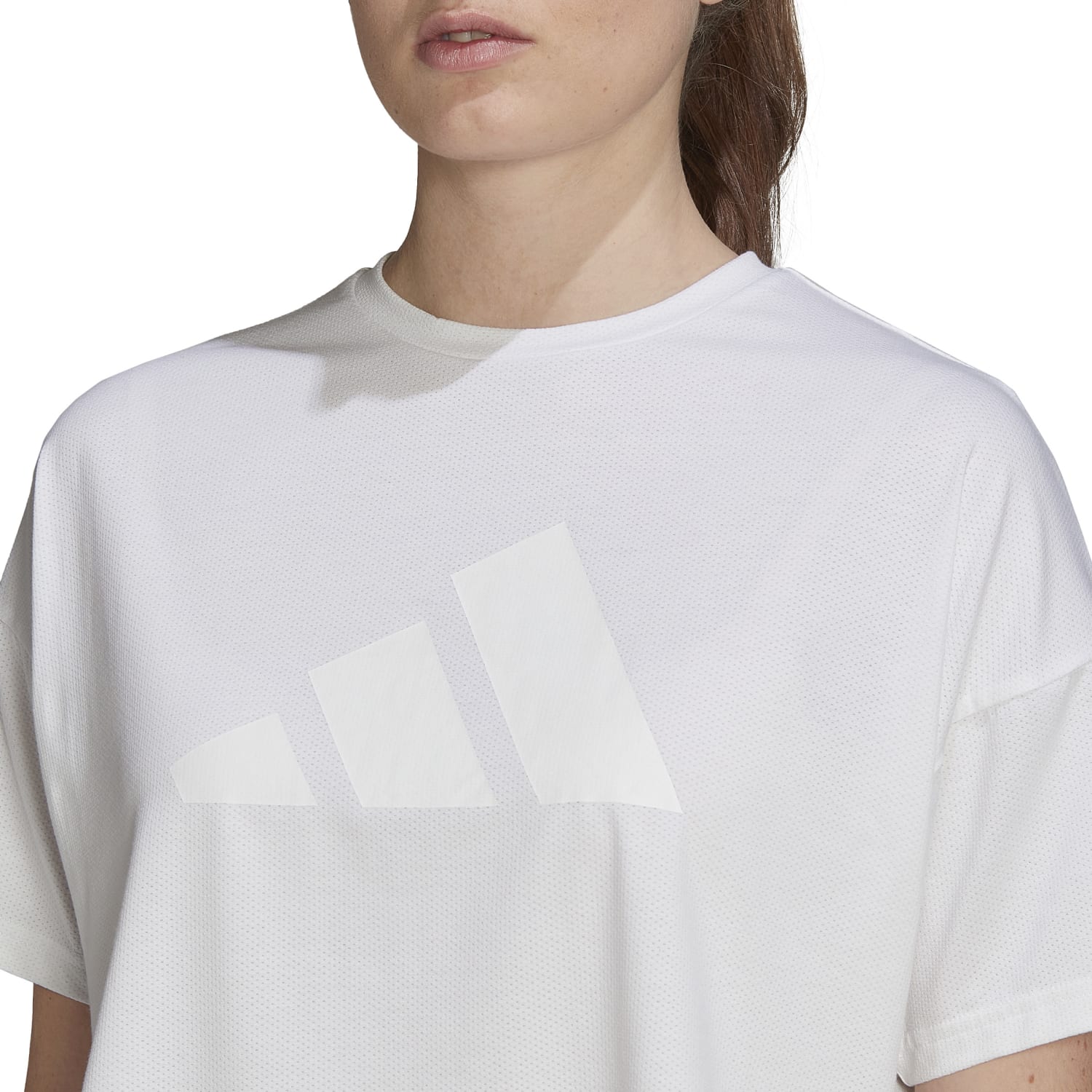 adidas women train icons 3 bar logo tee white hk6965 286