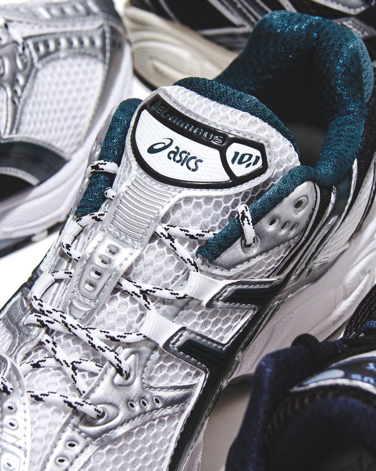 Asics Men Gel-Nimbus 10.1 White Saxon Green 1203A543-103 - FOOTWEAR - Canada