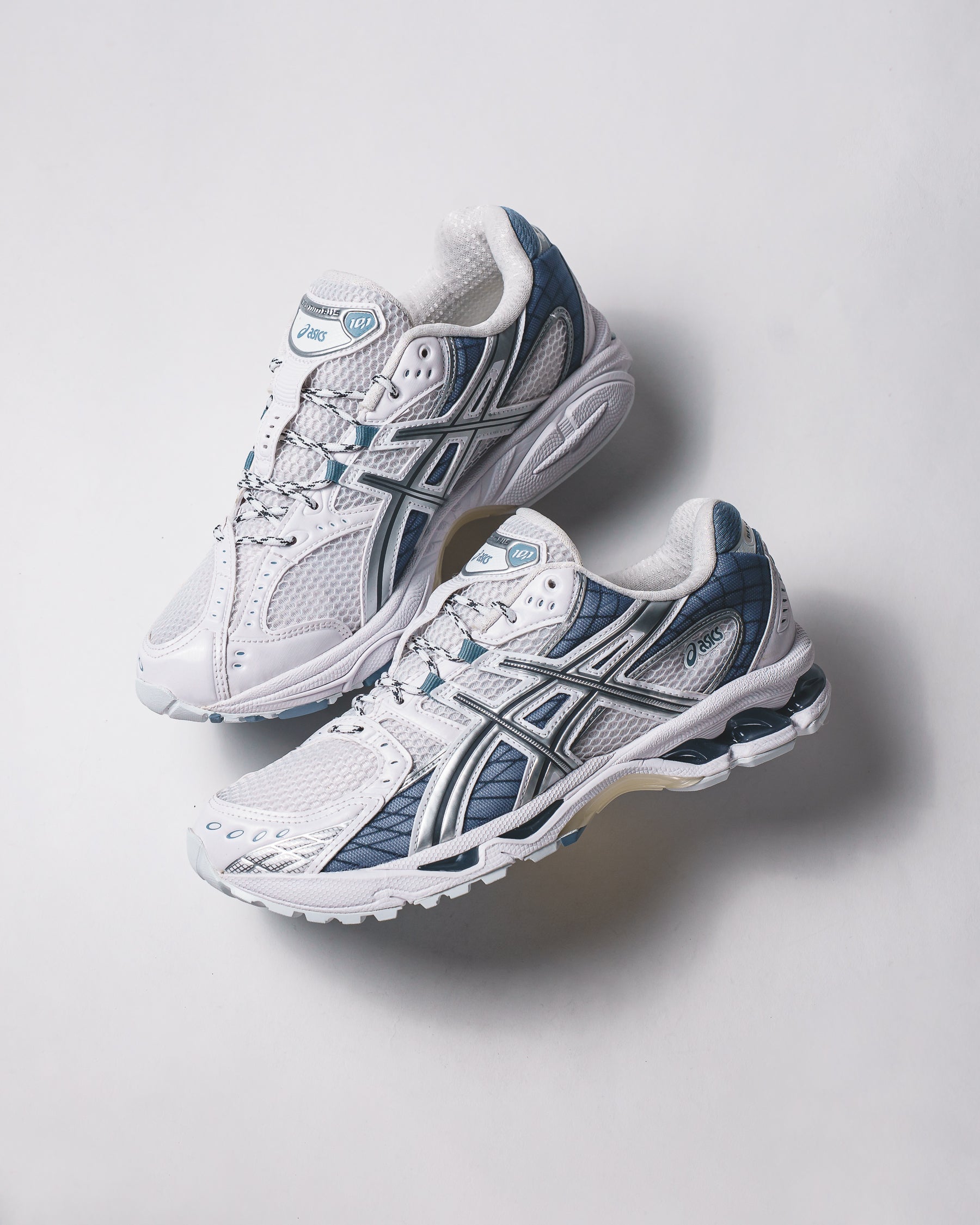 Asics Men Gel-Nimbus 10.1 White Slate Blue 1203A543-110 - FOOTWEAR - Canada