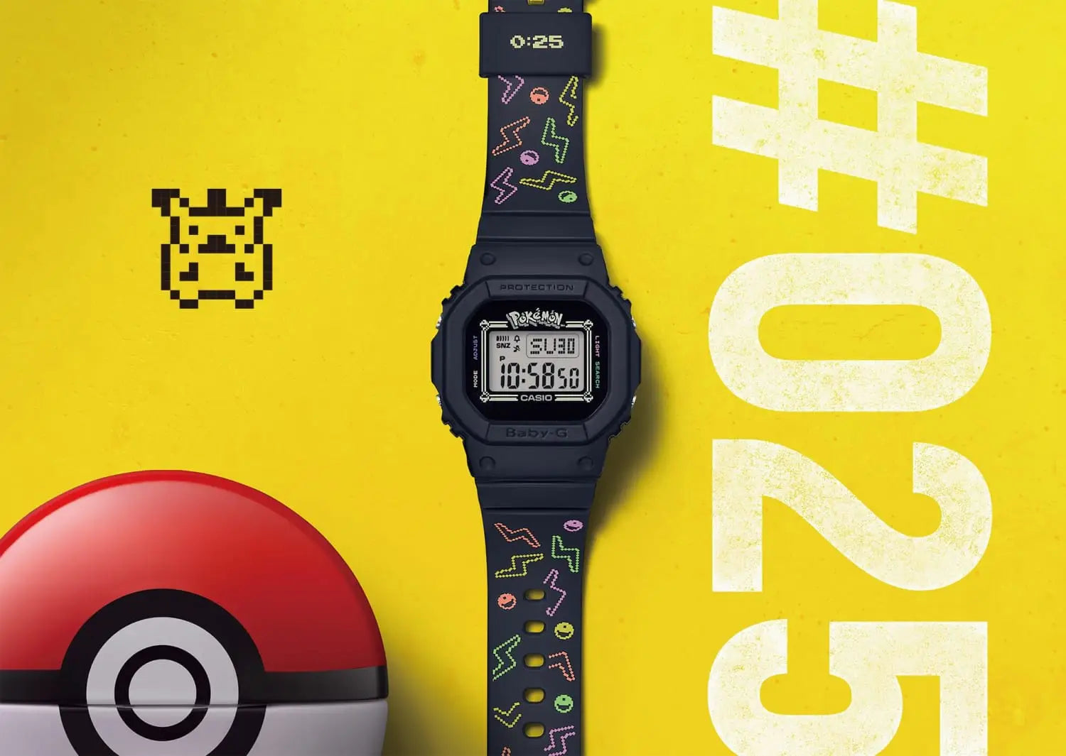 Baby-G x Pokemon 25th Anniversary Pikachu