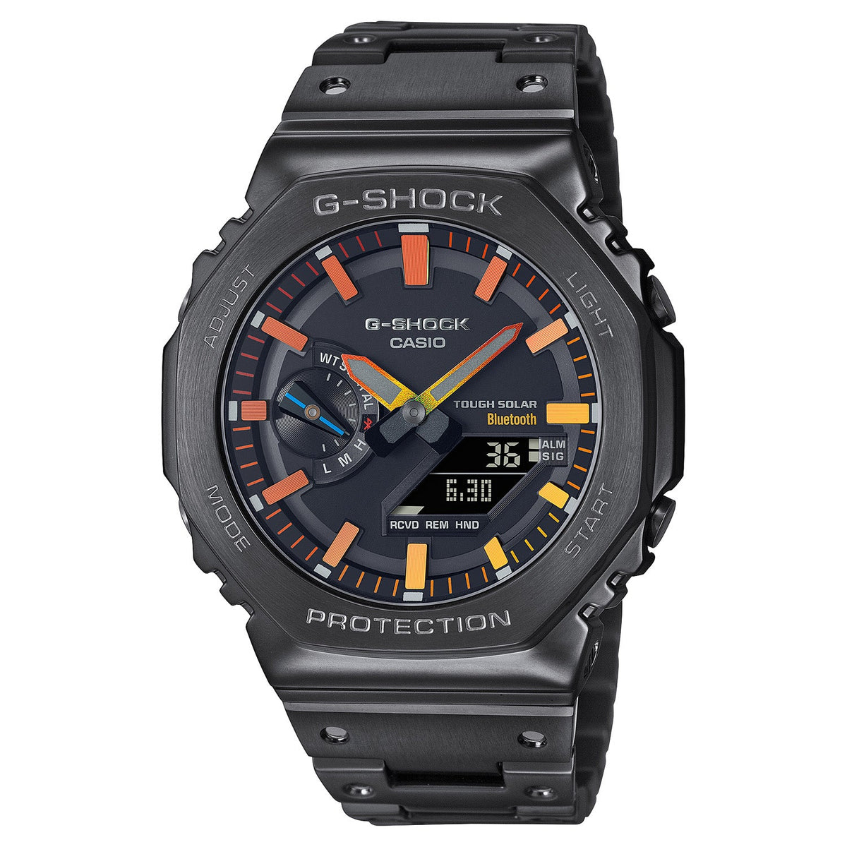 Casio G-Shock 2100 Full Metal Black Orange Yellow GMB2100BPC-1A - ACCESSORIES - Canada