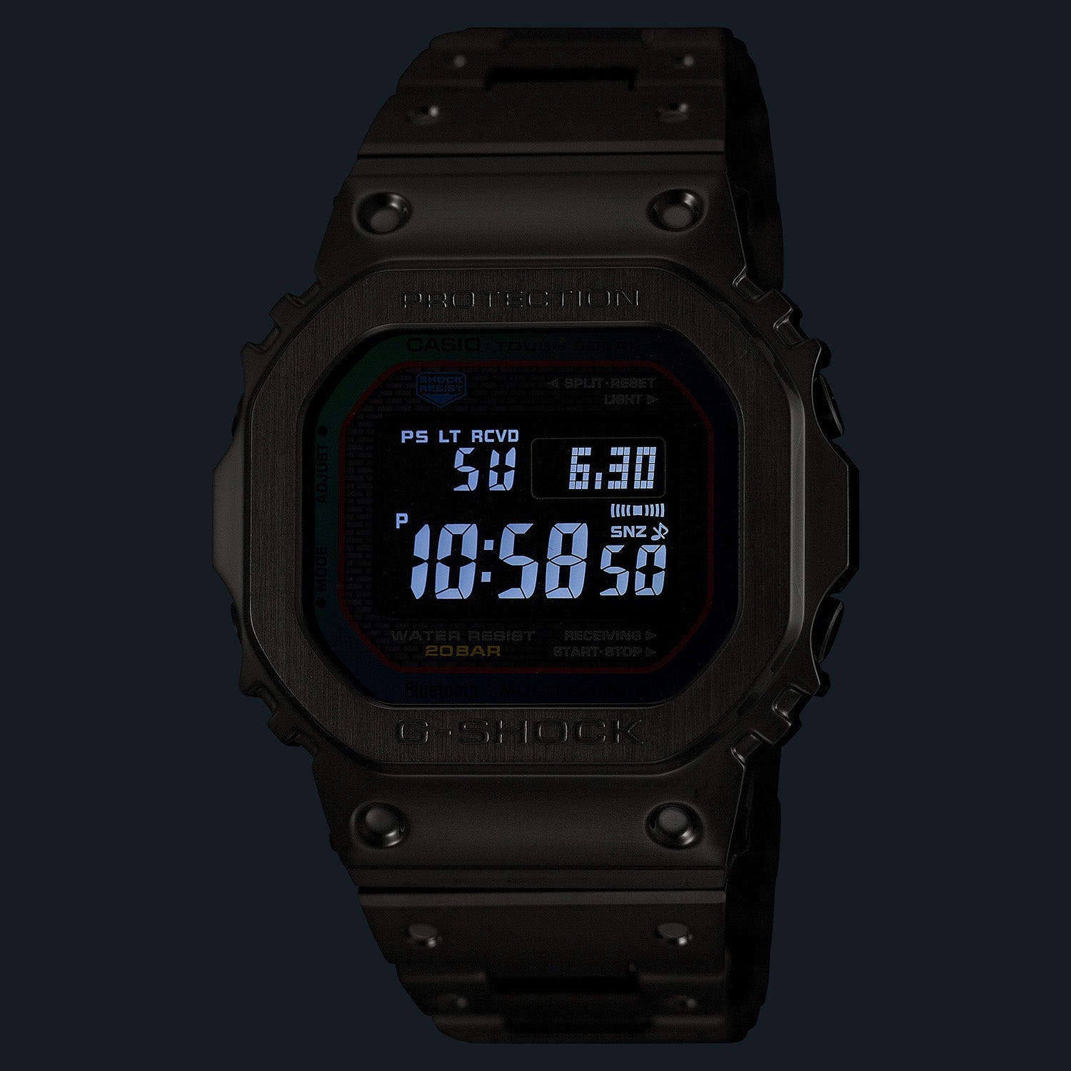 Casio G-Shock 5000 Full Metal Black Blue Green GMWB5000BPC-1 Secondary image