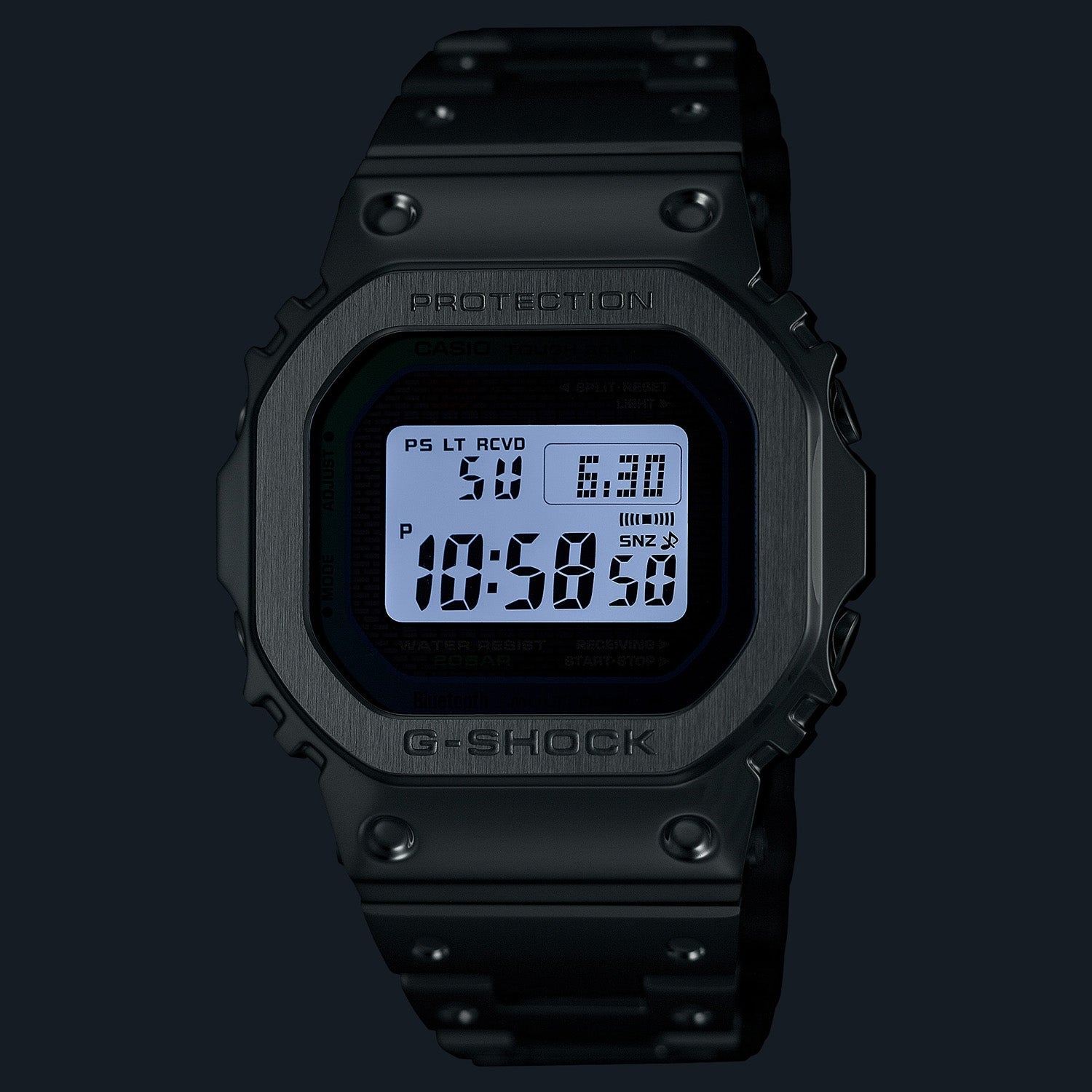 Casio G-Shock 5000 Full Metal Silver Blue Green GMWB5000PC-1 Secondary image