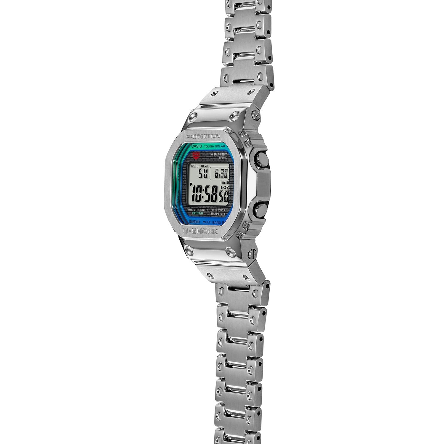 Casio G-Shock 5000 Full Metal Silver Blue Green GMWB5000PC-1 - ACCESSORIES - Canada