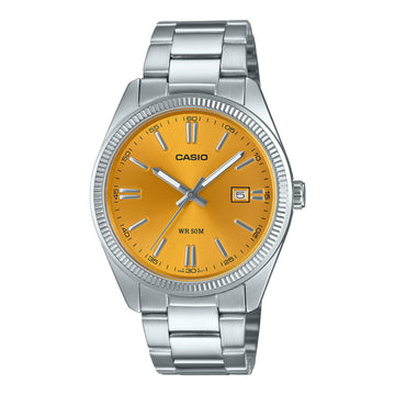 Casio Vintage Yellow Silver MTP1302D - 9A - chest Canada