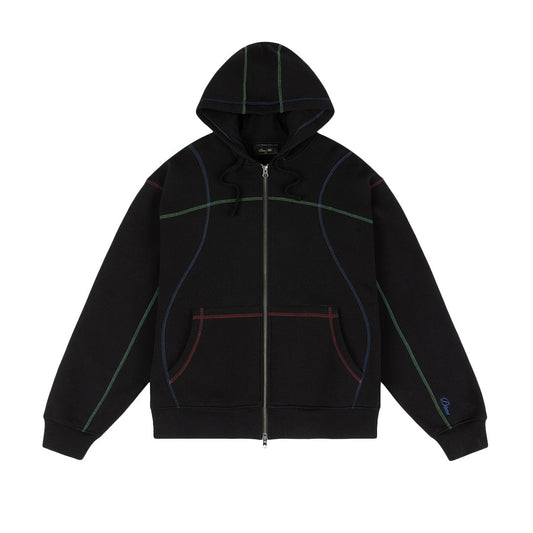Dime Court Zip Hoodie Black Multi - SWEATERS - Canada