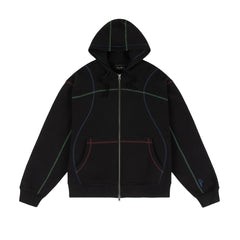 Dime Court Zip Hoodie Black Multi - SWEATERS - Canada