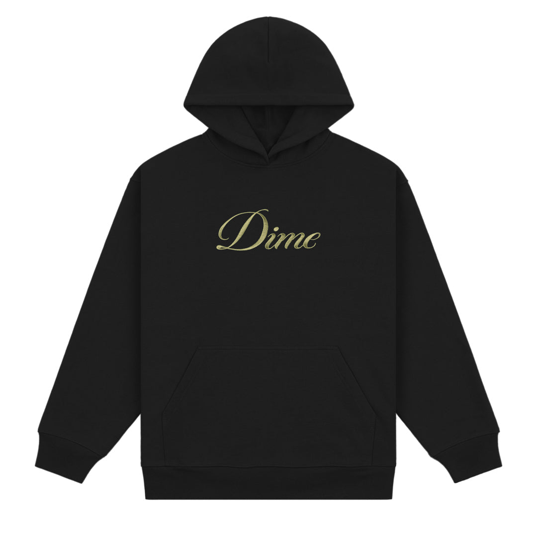 Dime Cursive Hoodie Black SWEATERS Canada