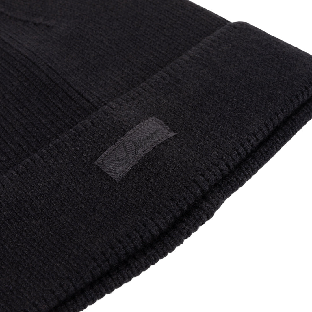 Dime Cursive Rib Beanie Black Secondary image