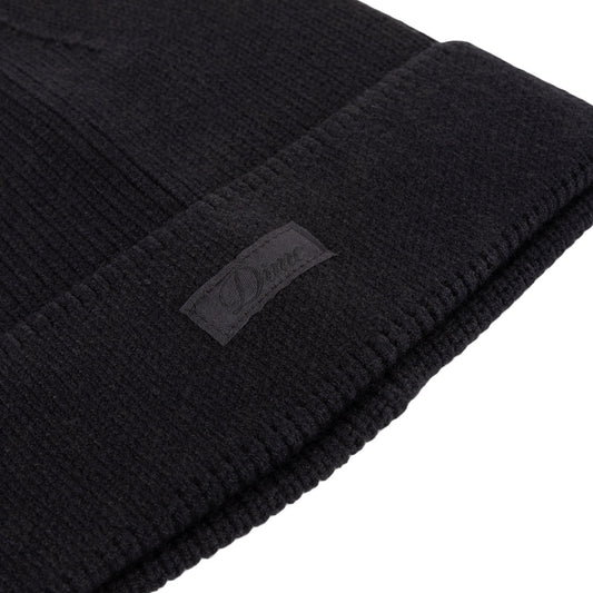 Dime Cursive Rib Beanie Black - HEADWEAR - Canada