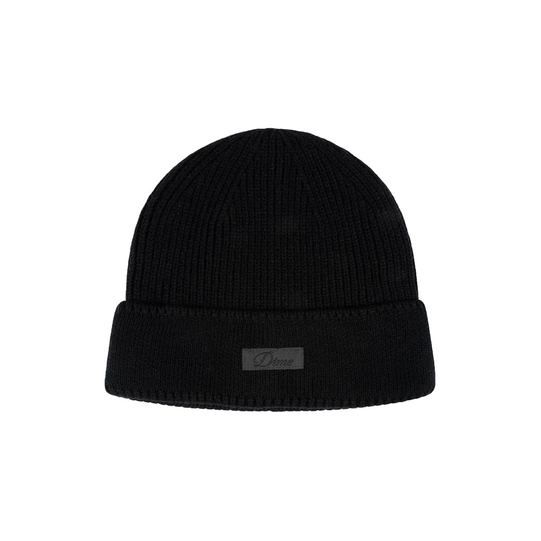 Dime Cursive Rib Beanie Black - HEADWEAR - Canada